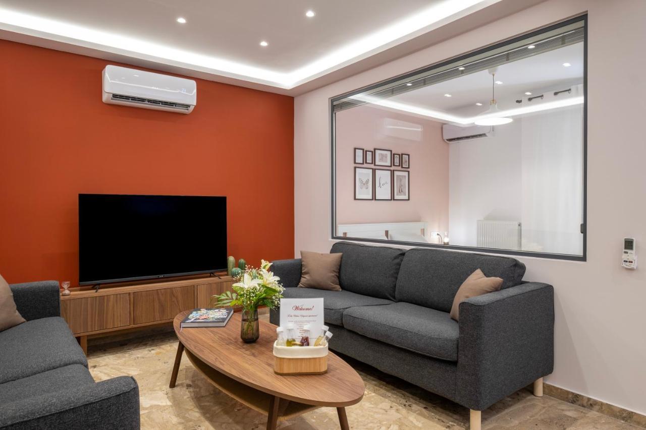 Urban Elegance, 3-Bedroom Flat In Heart Of Chania 干尼亞 外观 照片